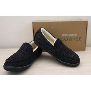 Minnetonka 4609 Women's Sz 8M Black Ecowise Elm Indoor/Outdoor Slippers